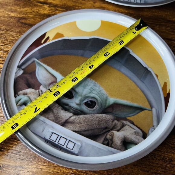4 Star Wars  8” The Mandalorian The Child Plastic Plate Baby Yoda Zak! Designs - Picture 6 of 9